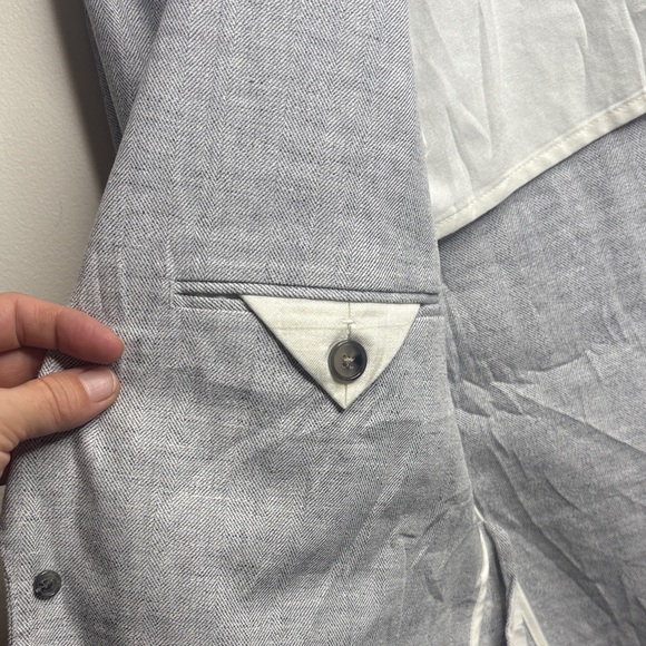 Banana Republic Linen Cotton Blend Slim Tailored Fit Sport Coat - Picture 11 of 16